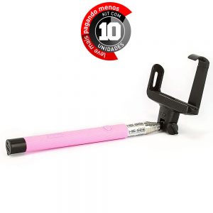 Suporte para Selfie IPhone, Galaxy Rosa - Kit com 10