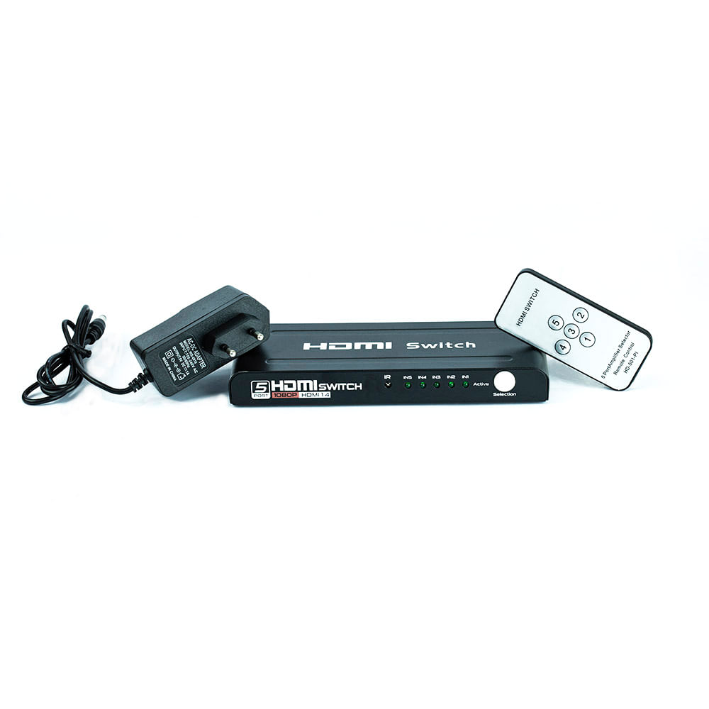 Switich HDMI 5x1 3D Full HD C/ Controle Remoto - Imagem 3