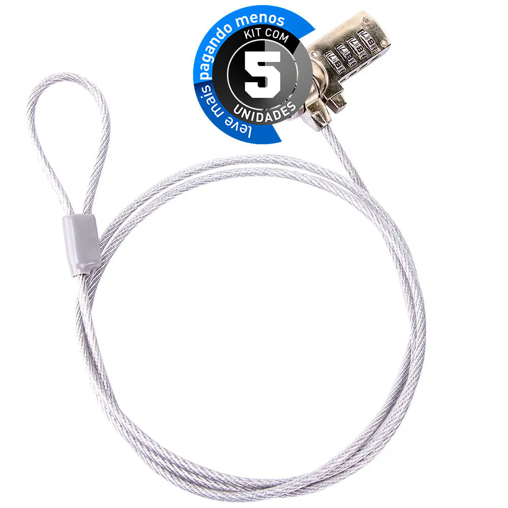 Travas de Segurança Notebook com Segredo - Kit com 5