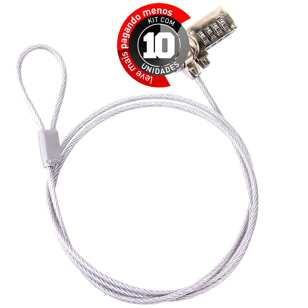 Travas de Segurança Notebook com Segredo - Kit com 10