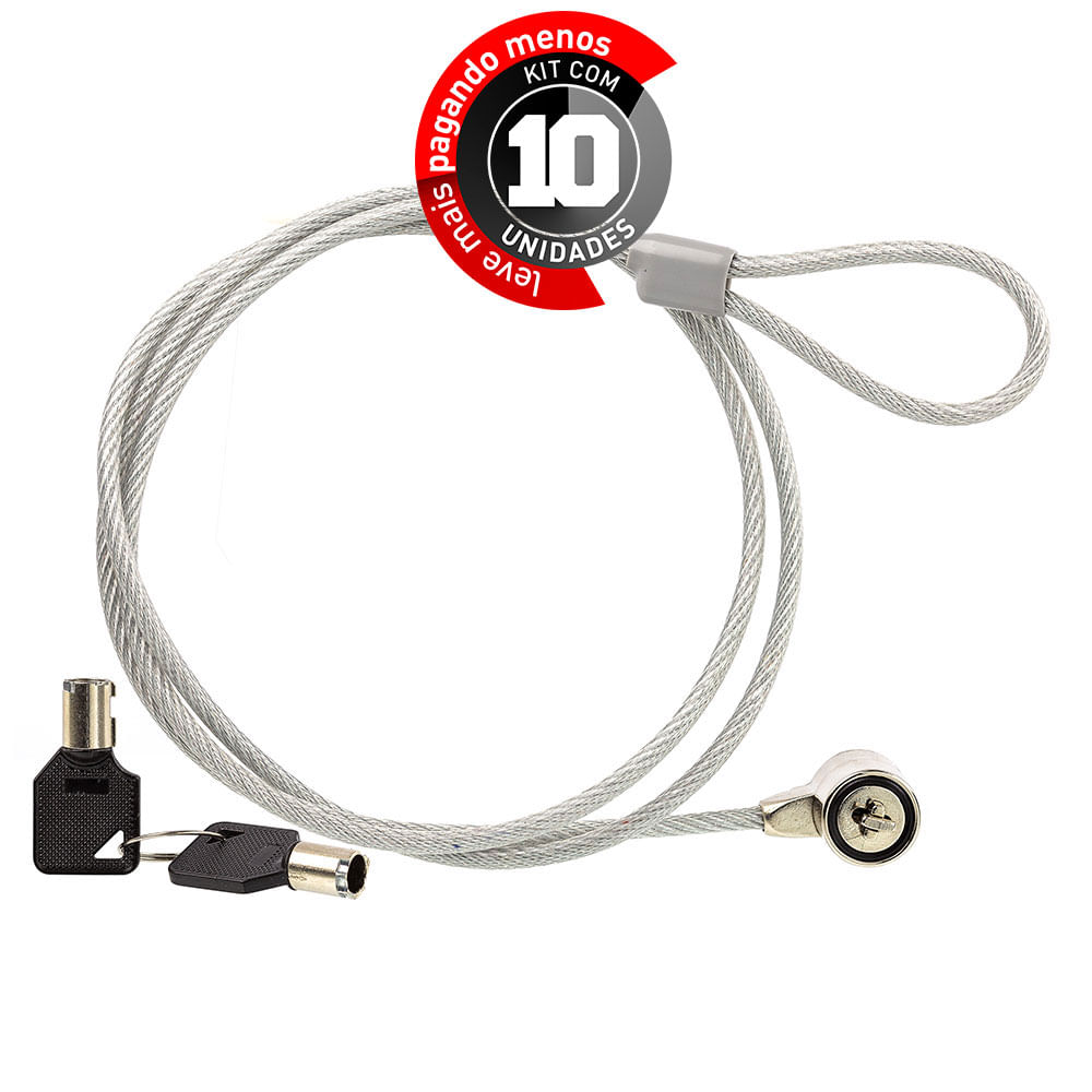 Travas de Segurança Notebook com Chave - Kit com 10