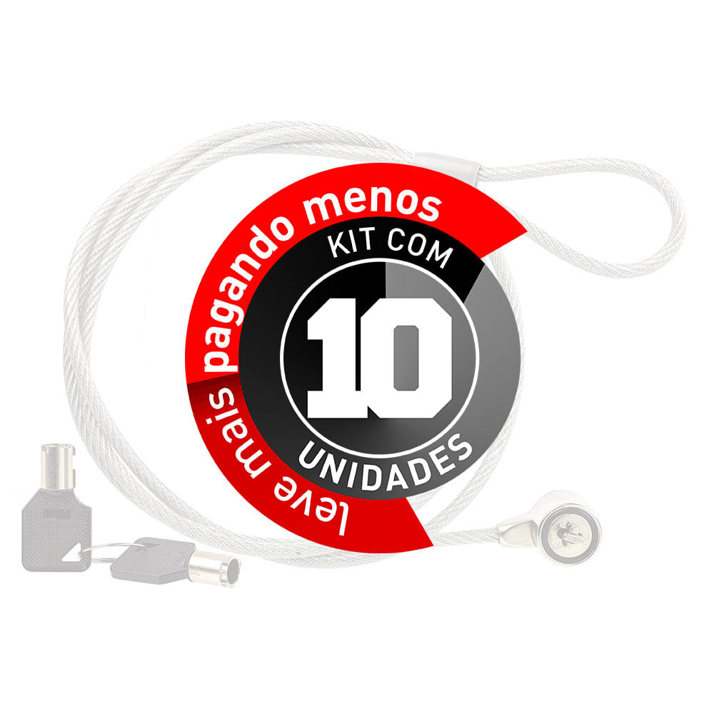 Travas de Segurança Notebook com Chave - Kit com 10 - Imagem 2