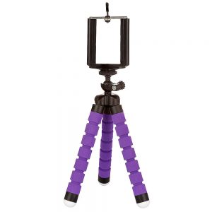 Tripé Flexivel para Selfie	 - Roxo