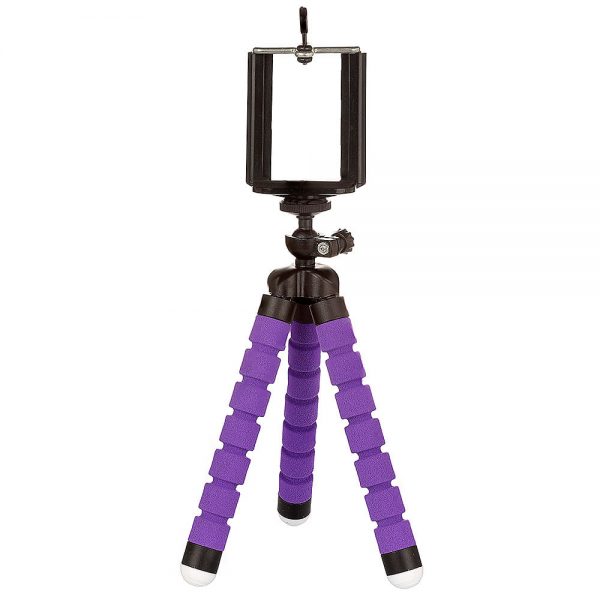 Tripé Flexivel para Selfie	 - Roxo