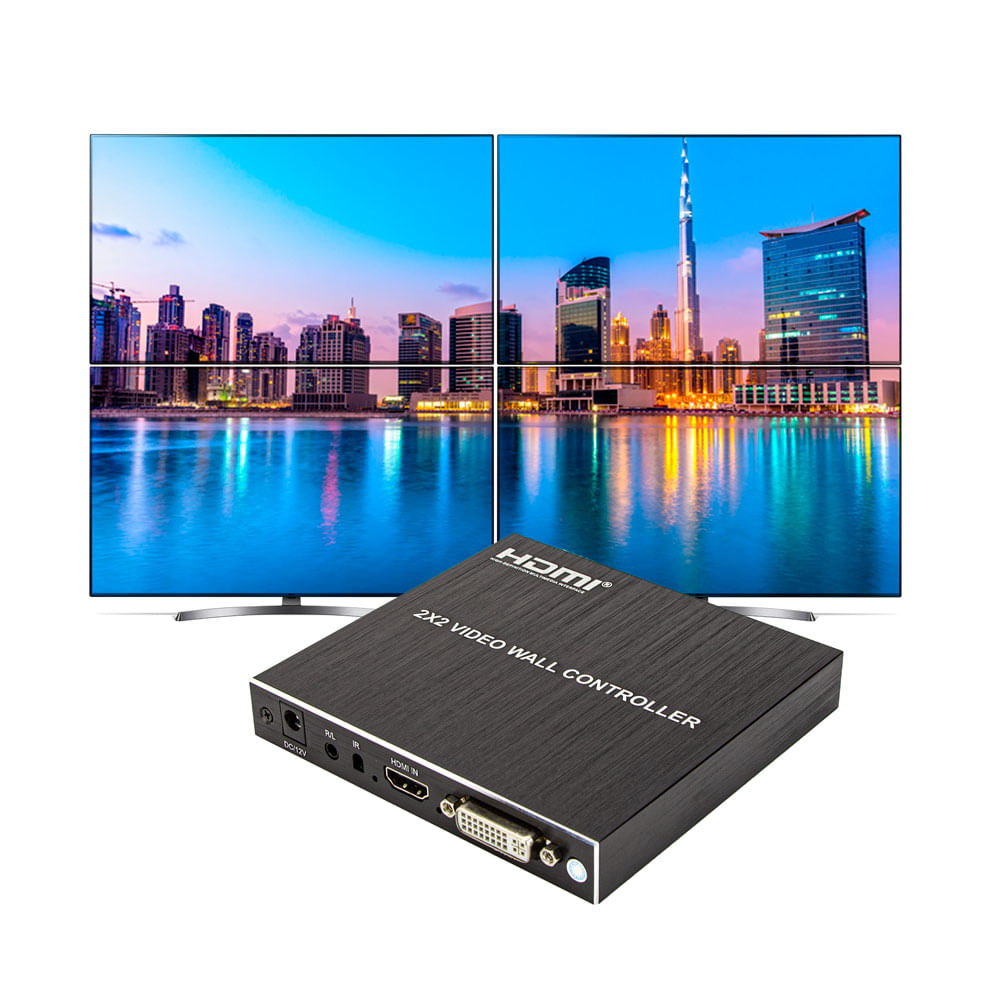 Video Wall 2x2 4K 4 Telas HDMI