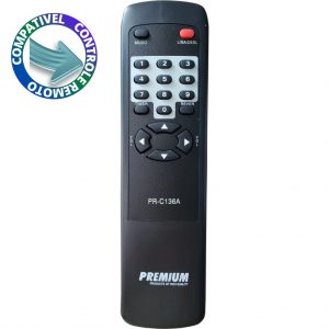 Controle Compatível TV Mitsubishi CT447 PRC-136A Premium